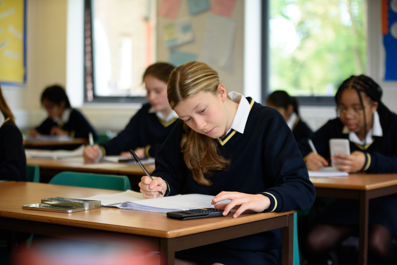 Pupil at desk